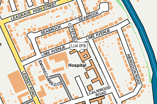 LU4 0FB map - OS OpenMap – Local (Ordnance Survey)