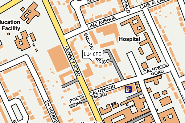 LU4 0FE map - OS OpenMap – Local (Ordnance Survey)