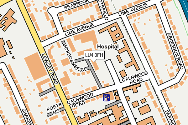 LU4 0FH map - OS OpenMap – Local (Ordnance Survey)