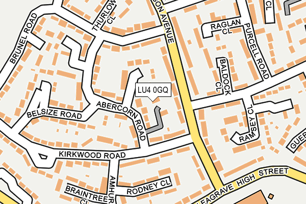 LU4 0GQ map - OS OpenMap – Local (Ordnance Survey)