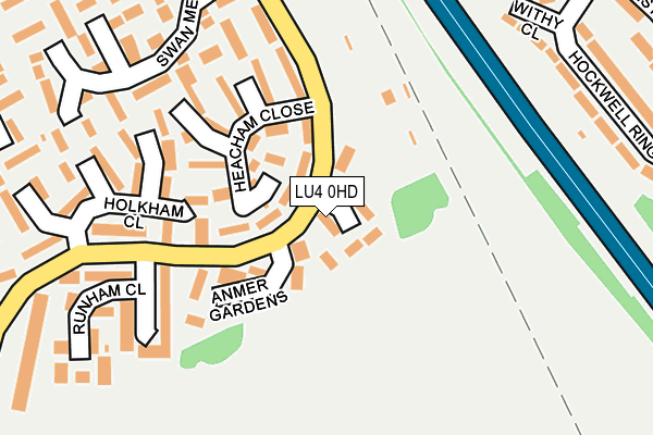LU4 0HD map - OS OpenMap – Local (Ordnance Survey)