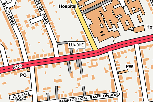 LU4 0HE map - OS OpenMap – Local (Ordnance Survey)