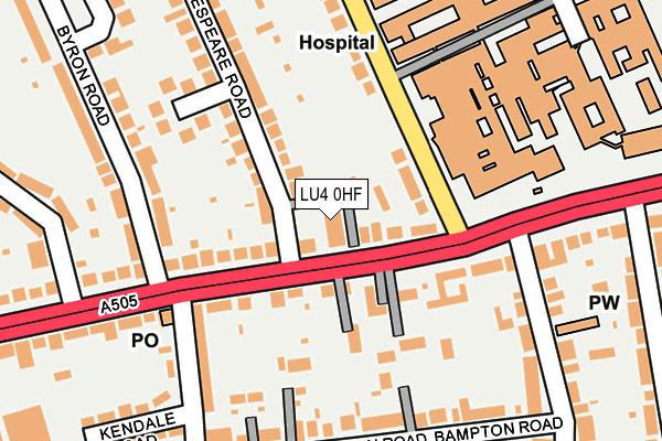 LU4 0HF map - OS OpenMap – Local (Ordnance Survey)
