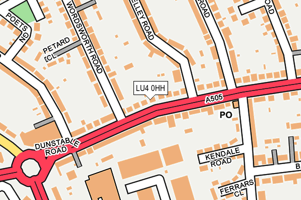 LU4 0HH map - OS OpenMap – Local (Ordnance Survey)