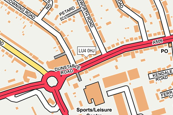 LU4 0HJ map - OS OpenMap – Local (Ordnance Survey)