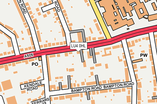 LU4 0HL map - OS OpenMap – Local (Ordnance Survey)