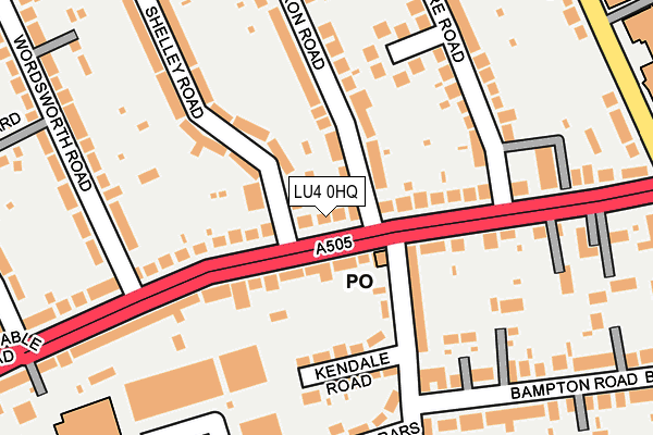 LU4 0HQ map - OS OpenMap – Local (Ordnance Survey)