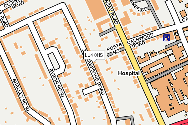 LU4 0HS map - OS OpenMap – Local (Ordnance Survey)