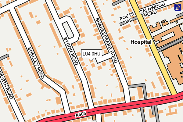 LU4 0HU map - OS OpenMap – Local (Ordnance Survey)
