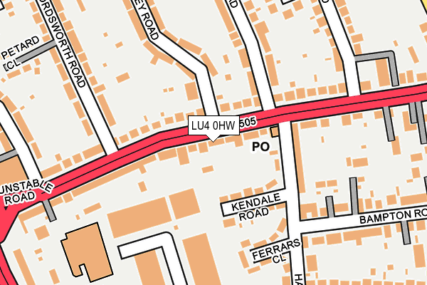 LU4 0HW map - OS OpenMap – Local (Ordnance Survey)