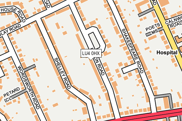 LU4 0HX map - OS OpenMap – Local (Ordnance Survey)