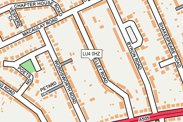 LU4 0HZ map - OS OpenMap – Local (Ordnance Survey)
