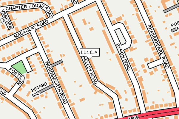 LU4 0JA map - OS OpenMap – Local (Ordnance Survey)