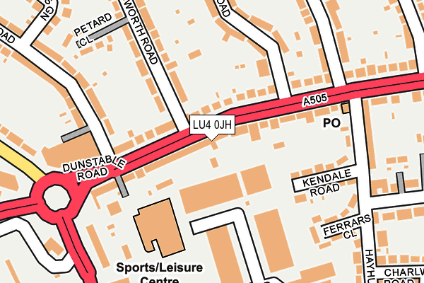 LU4 0JH map - OS OpenMap – Local (Ordnance Survey)