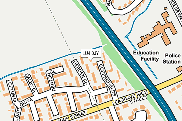 LU4 0JY map - OS OpenMap – Local (Ordnance Survey)