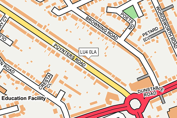 LU4 0LA map - OS OpenMap – Local (Ordnance Survey)