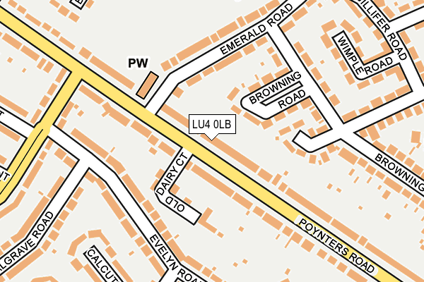 LU4 0LB map - OS OpenMap – Local (Ordnance Survey)