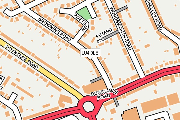 LU4 0LE map - OS OpenMap – Local (Ordnance Survey)