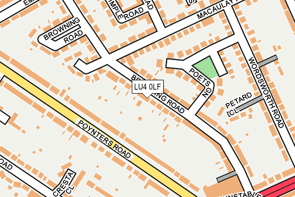 LU4 0LF map - OS OpenMap – Local (Ordnance Survey)
