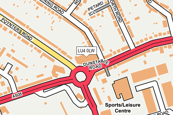 LU4 0LW map - OS OpenMap – Local (Ordnance Survey)