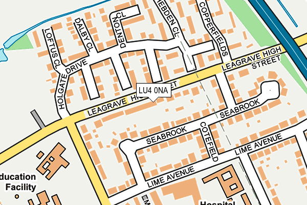 LU4 0NA map - OS OpenMap – Local (Ordnance Survey)