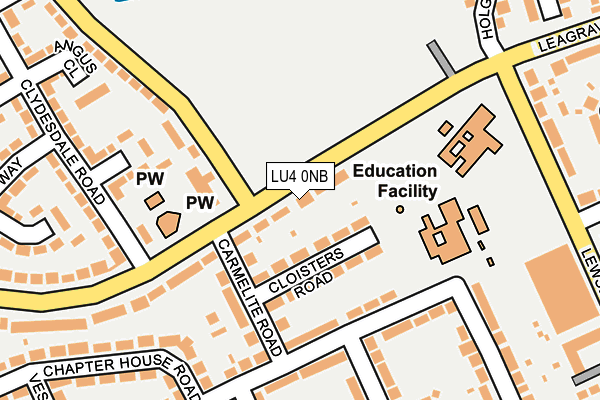 LU4 0NB map - OS OpenMap – Local (Ordnance Survey)