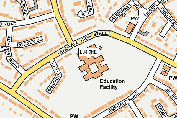 LU4 0NE map - OS OpenMap – Local (Ordnance Survey)
