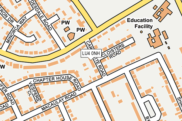 LU4 0NH map - OS OpenMap – Local (Ordnance Survey)