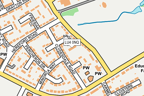 LU4 0NQ map - OS OpenMap – Local (Ordnance Survey)