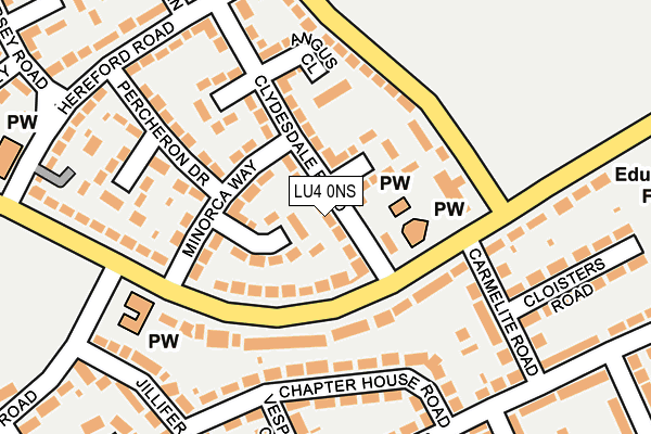 LU4 0NS map - OS OpenMap – Local (Ordnance Survey)