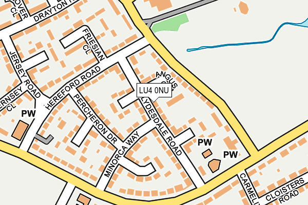 LU4 0NU map - OS OpenMap – Local (Ordnance Survey)