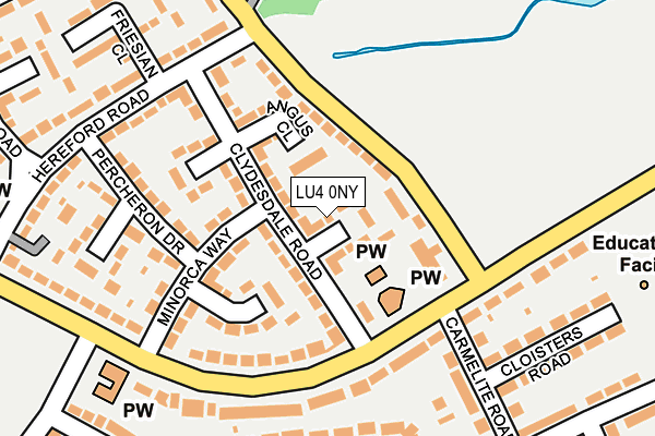 LU4 0NY map - OS OpenMap – Local (Ordnance Survey)