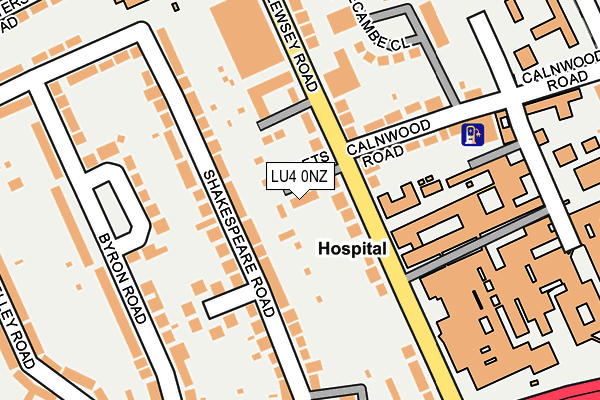 LU4 0NZ map - OS OpenMap – Local (Ordnance Survey)