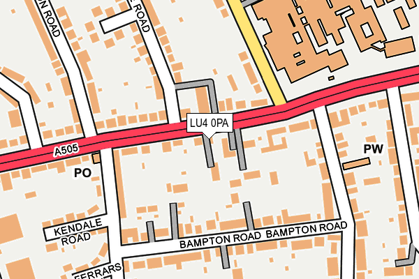 LU4 0PA map - OS OpenMap – Local (Ordnance Survey)