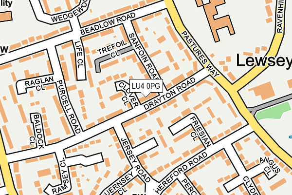 LU4 0PG map - OS OpenMap – Local (Ordnance Survey)