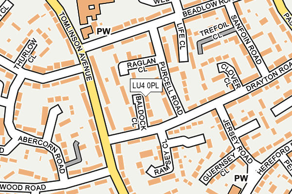 LU4 0PL map - OS OpenMap – Local (Ordnance Survey)