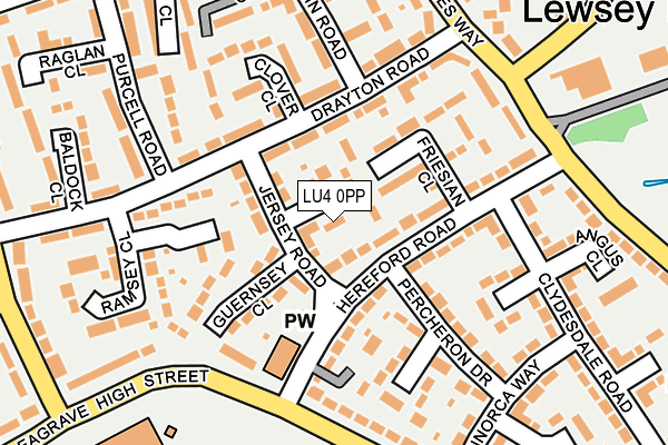 LU4 0PP map - OS OpenMap – Local (Ordnance Survey)