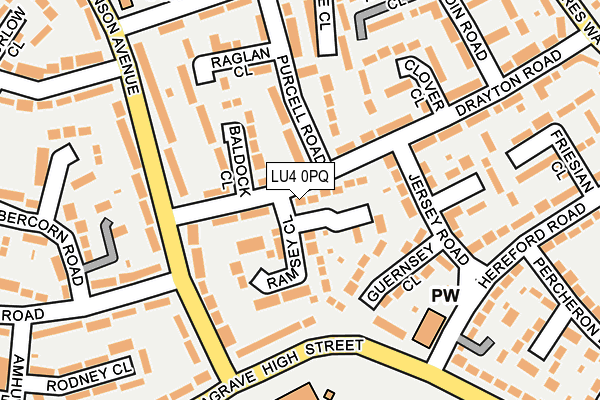 LU4 0PQ map - OS OpenMap – Local (Ordnance Survey)