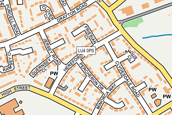 LU4 0PS map - OS OpenMap – Local (Ordnance Survey)