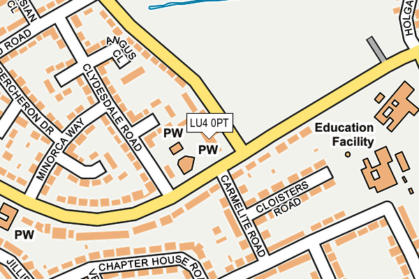 LU4 0PT map - OS OpenMap – Local (Ordnance Survey)