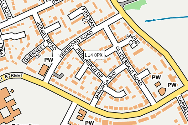 LU4 0PX map - OS OpenMap – Local (Ordnance Survey)