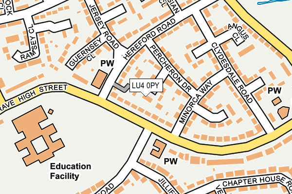 LU4 0PY map - OS OpenMap – Local (Ordnance Survey)
