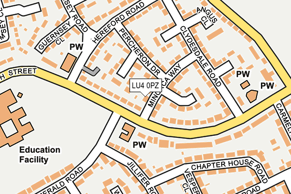 LU4 0PZ map - OS OpenMap – Local (Ordnance Survey)