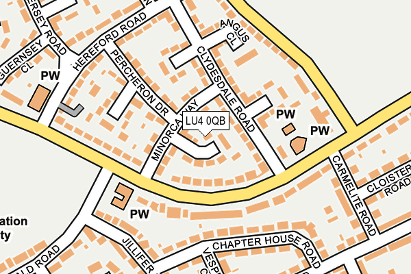 LU4 0QB map - OS OpenMap – Local (Ordnance Survey)