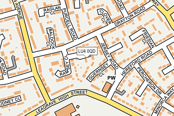 LU4 0QD map - OS OpenMap – Local (Ordnance Survey)
