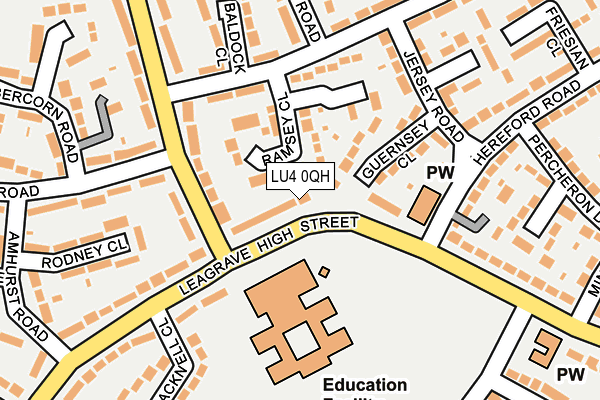 LU4 0QH map - OS OpenMap – Local (Ordnance Survey)