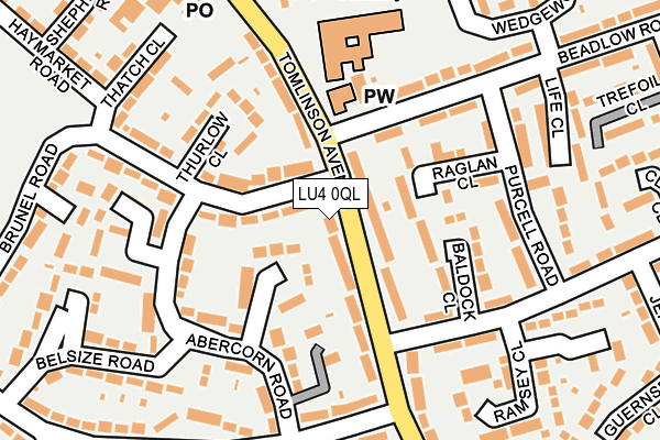 LU4 0QL map - OS OpenMap – Local (Ordnance Survey)
