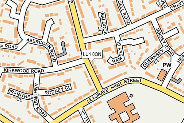 LU4 0QN map - OS OpenMap – Local (Ordnance Survey)