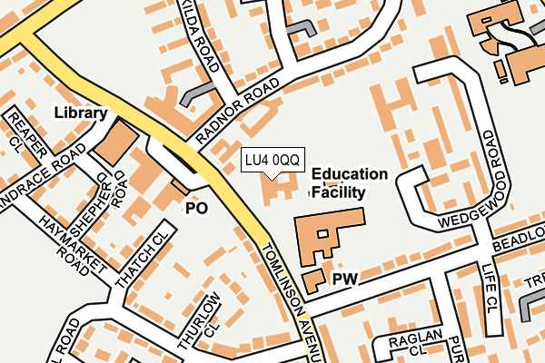 LU4 0QQ map - OS OpenMap – Local (Ordnance Survey)