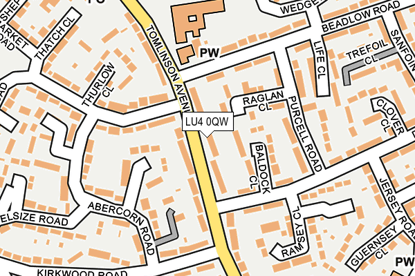 LU4 0QW map - OS OpenMap – Local (Ordnance Survey)